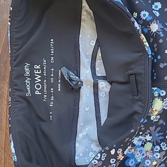 EUC Sweaty Betty Leggings Women's sz S Power Floral 7/8 Length Active Bottoms - Picture 5 of 10